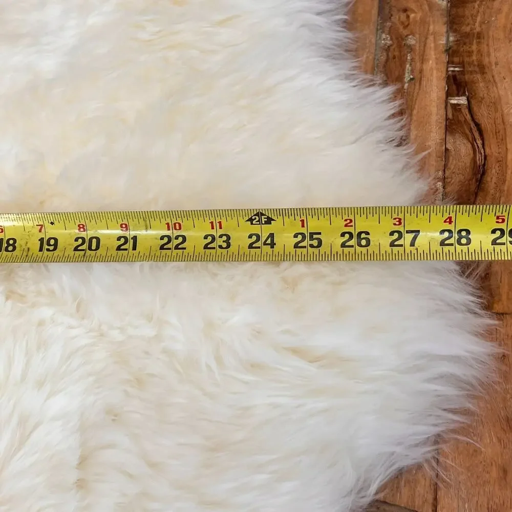 Ikea Genuine Sheepskin Throw Rug White 16